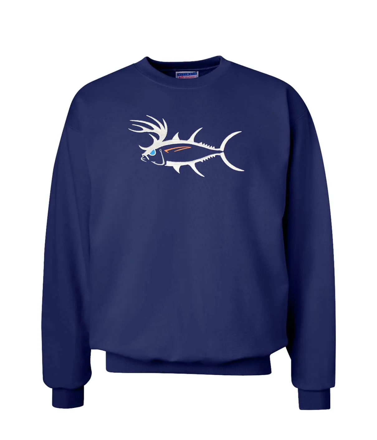 "Buck-Eye" Navy Unisex Crewneck Sweatshirt For Men And Women