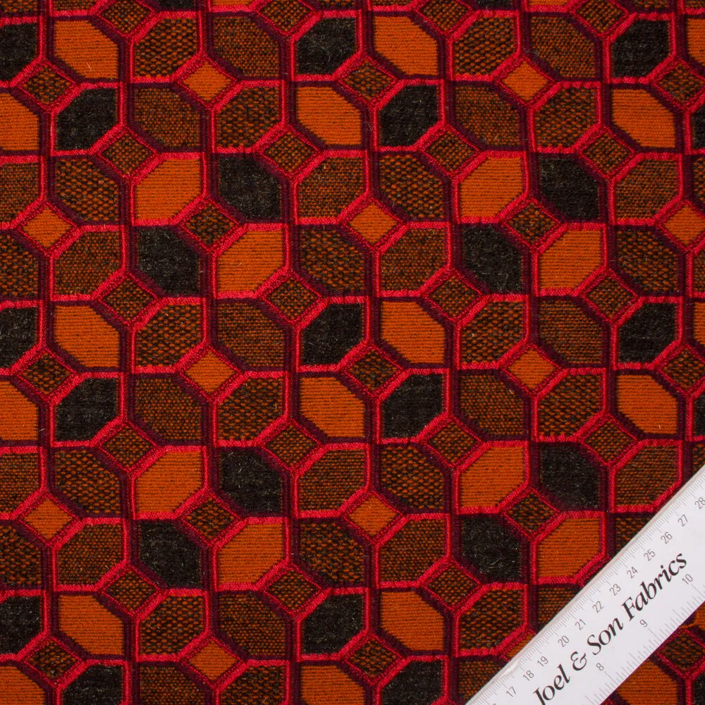 Red/Orange/Black Jacquard Coating