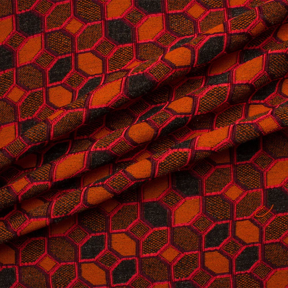 Red/Orange/Black Jacquard Coating