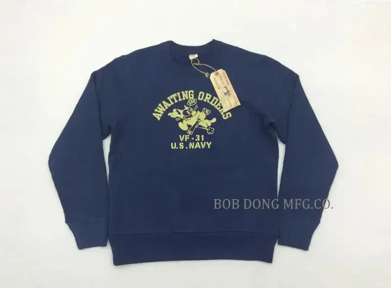 Retro-Core Military Print Crewneck Sweatshirts