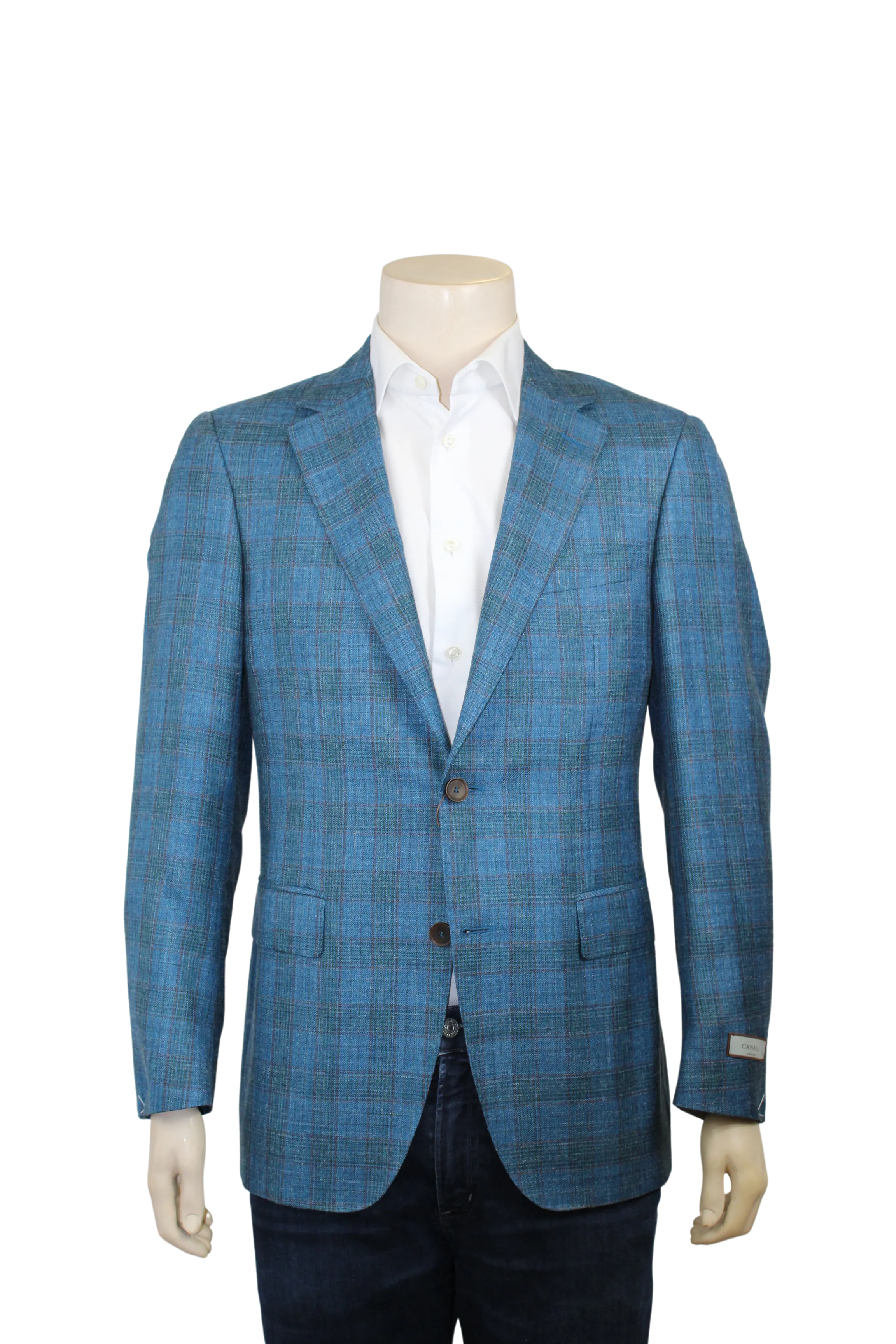 Siena Blue and Brown Plaid Sport Coat