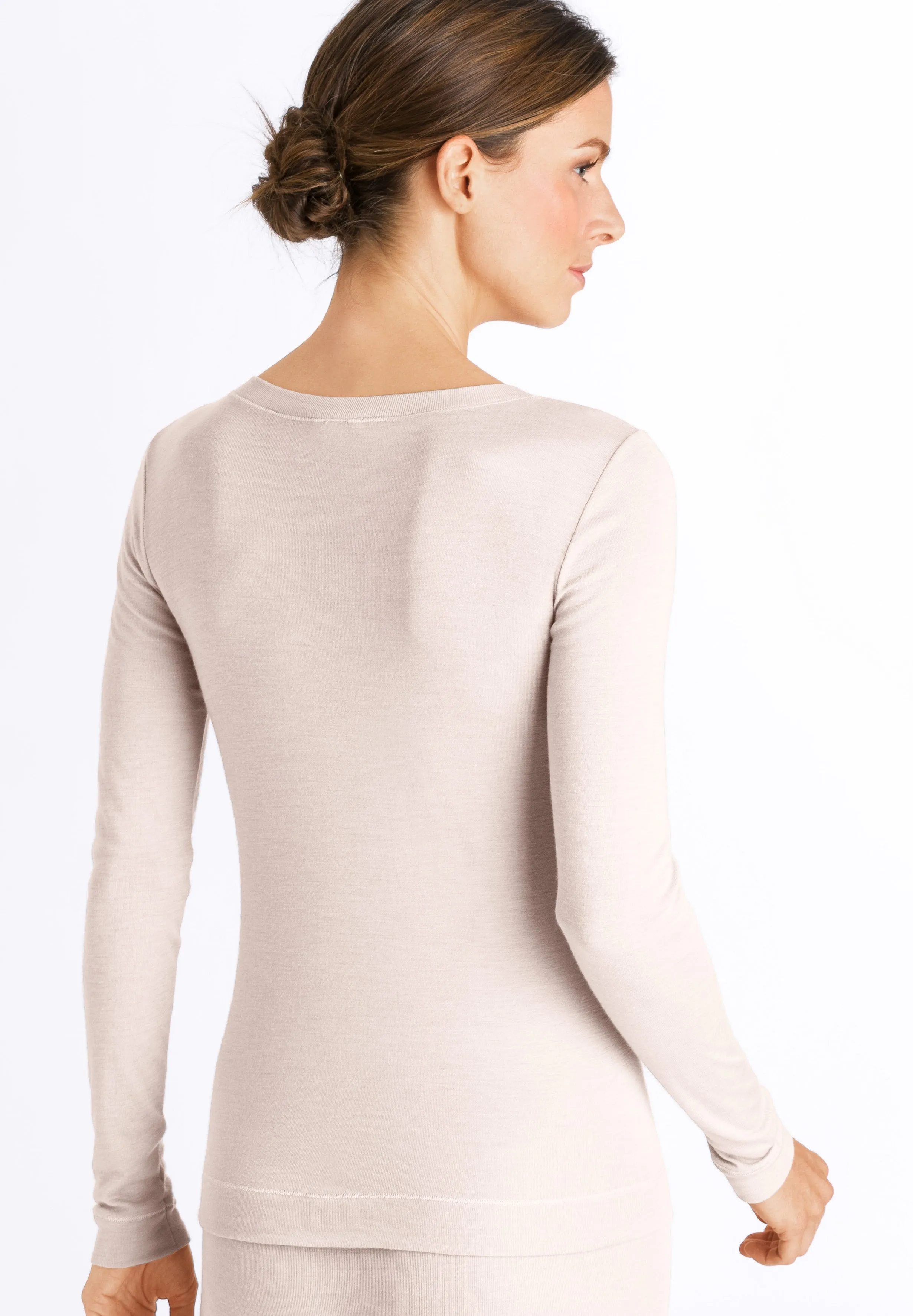 Silk/Cashmere Silk And Cashmere Scoop Neck Top | Vanilla 71655-1203