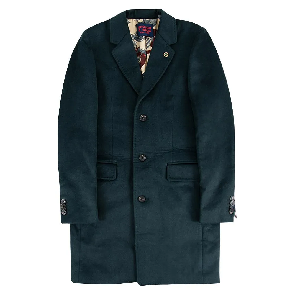 Single Breat Wool Coat | Pine