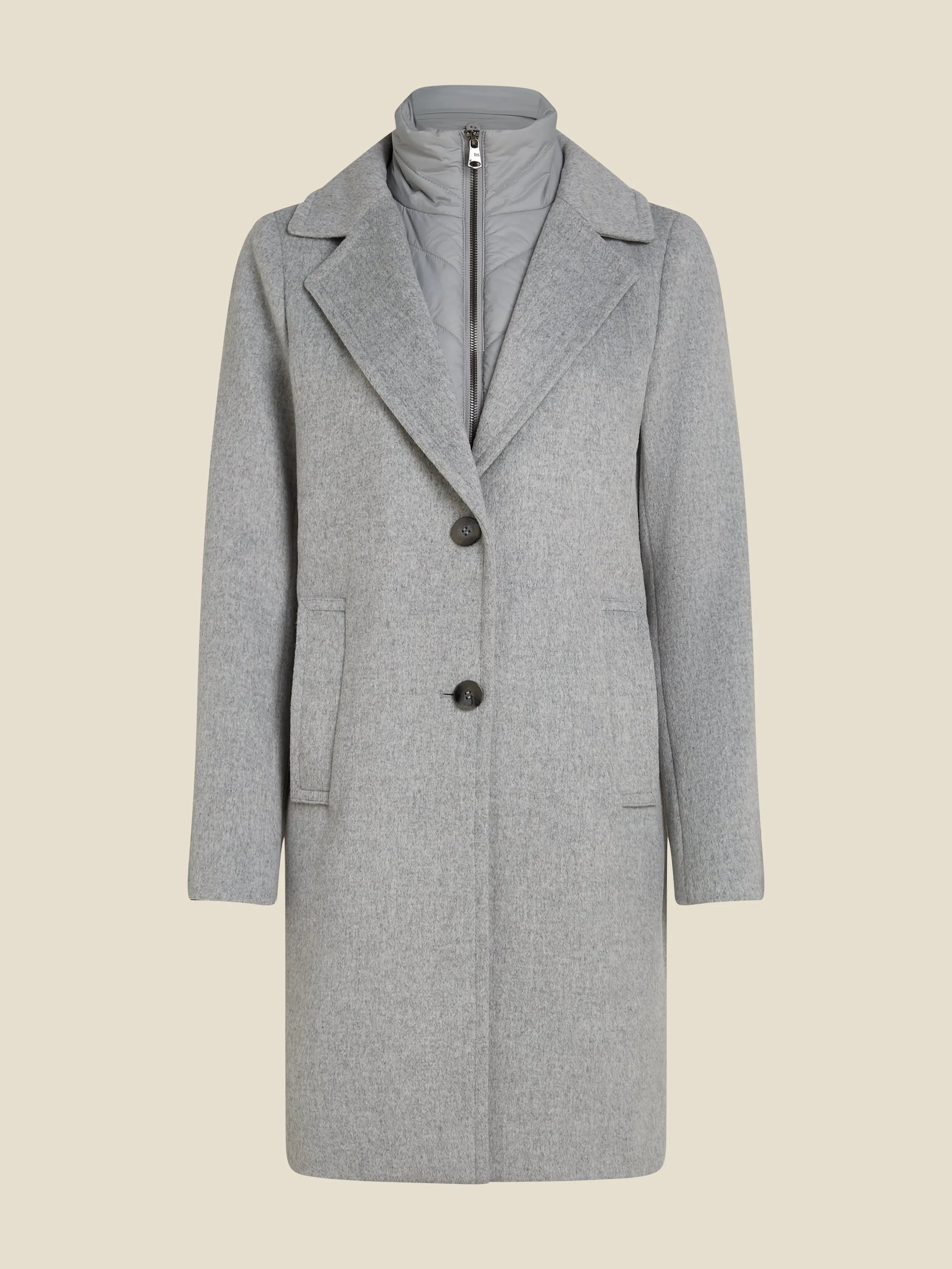 Skylar coat - Soft grey heather