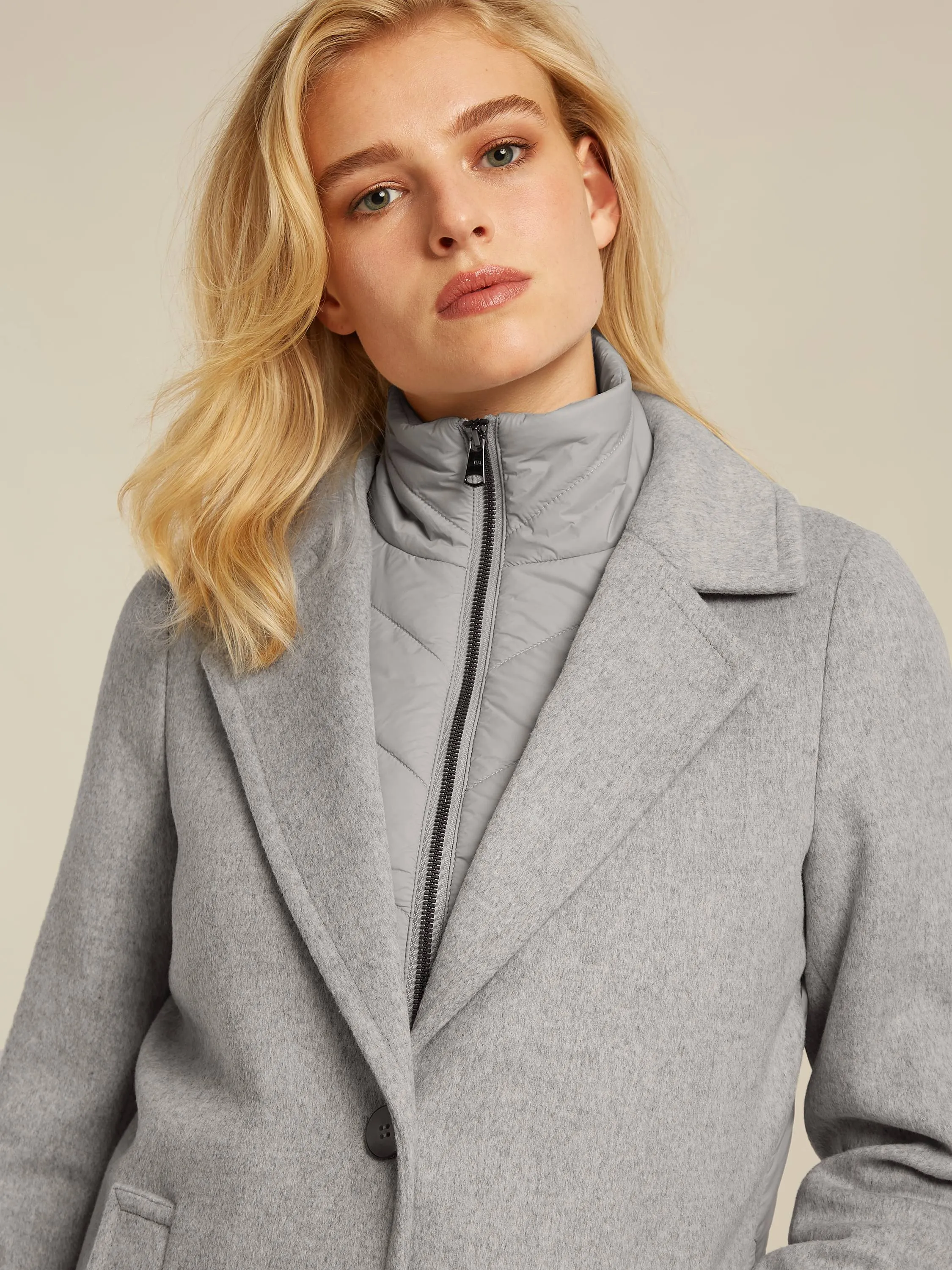 Skylar coat - Soft grey heather