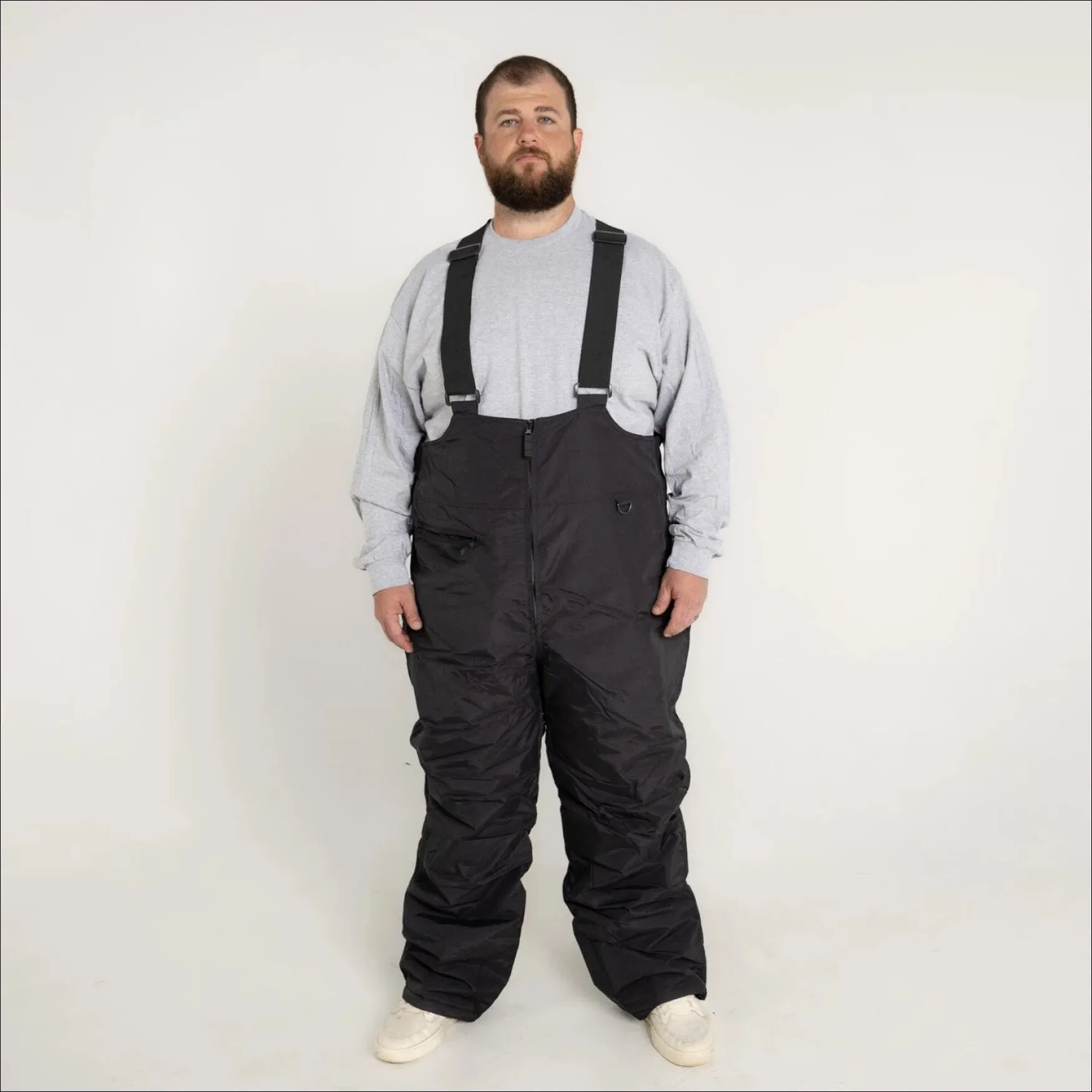 Snow Country Outerwear Mens S-XL Insulated Winter Ski Snow Bibs Suspender Pants Black