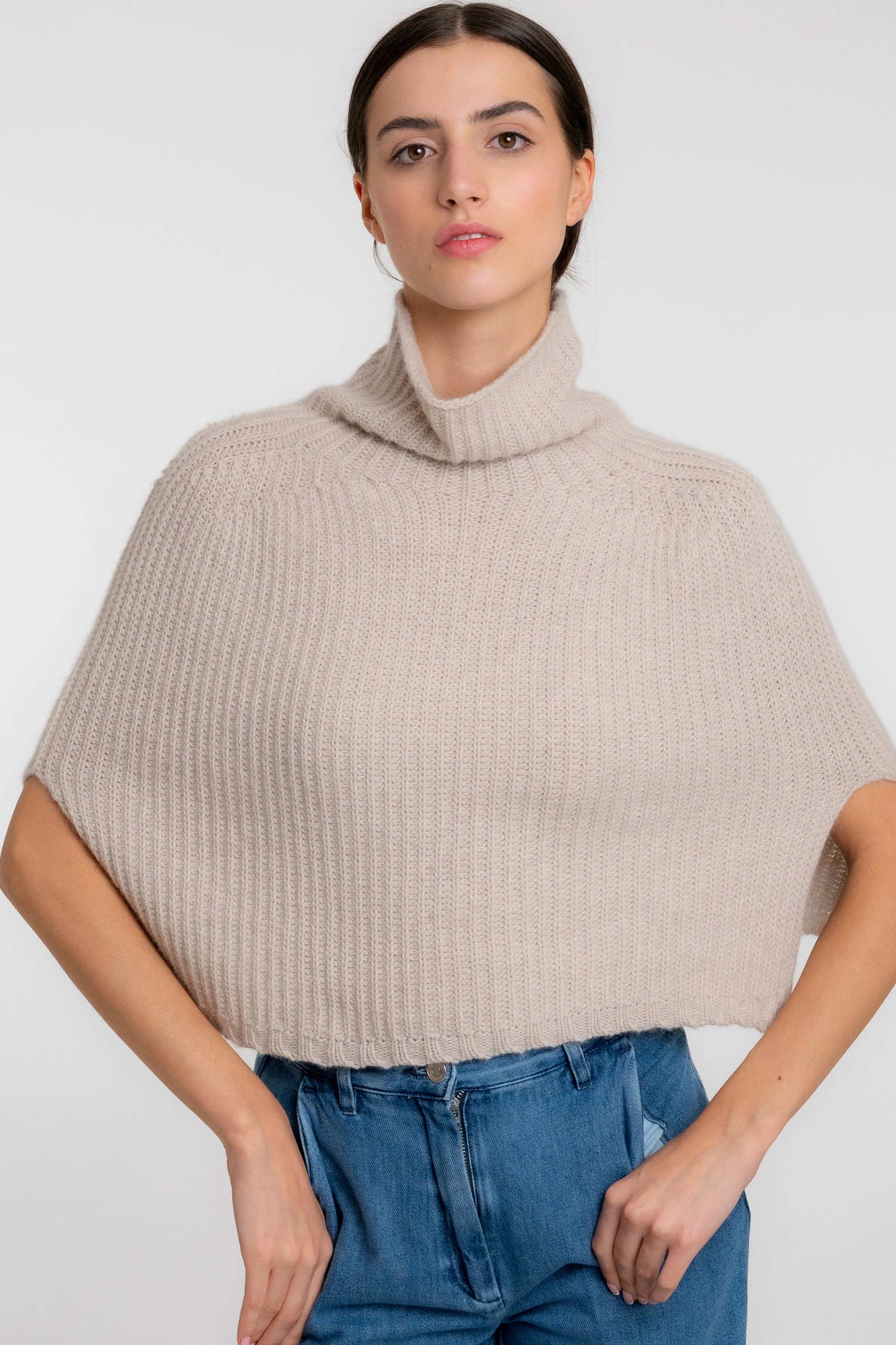 Super Fine Merino Half Poncho