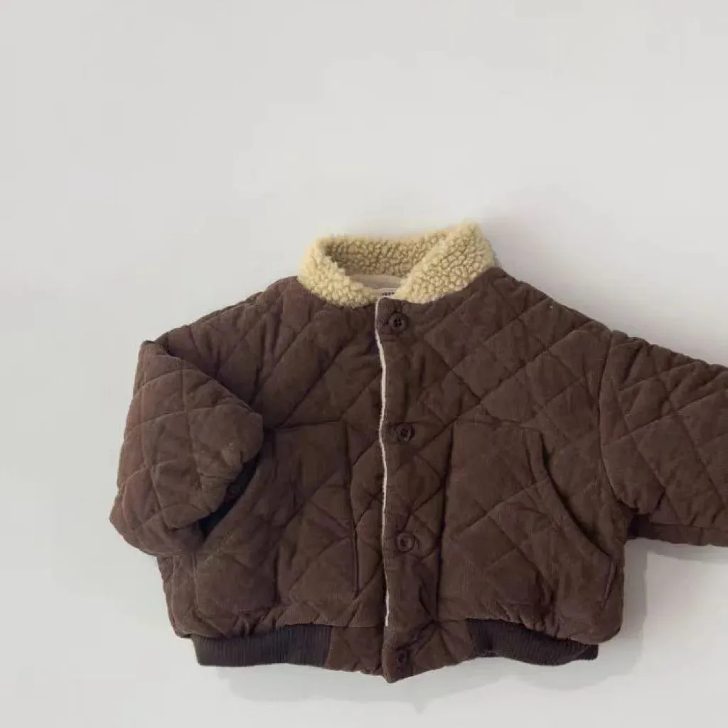 Thick Quilted Fleece-Lined Jacket