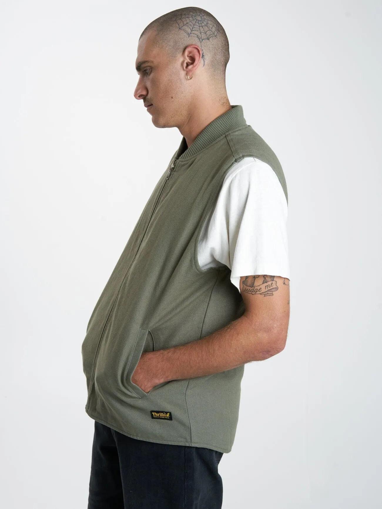 Thrills Union Vest - Mild Army