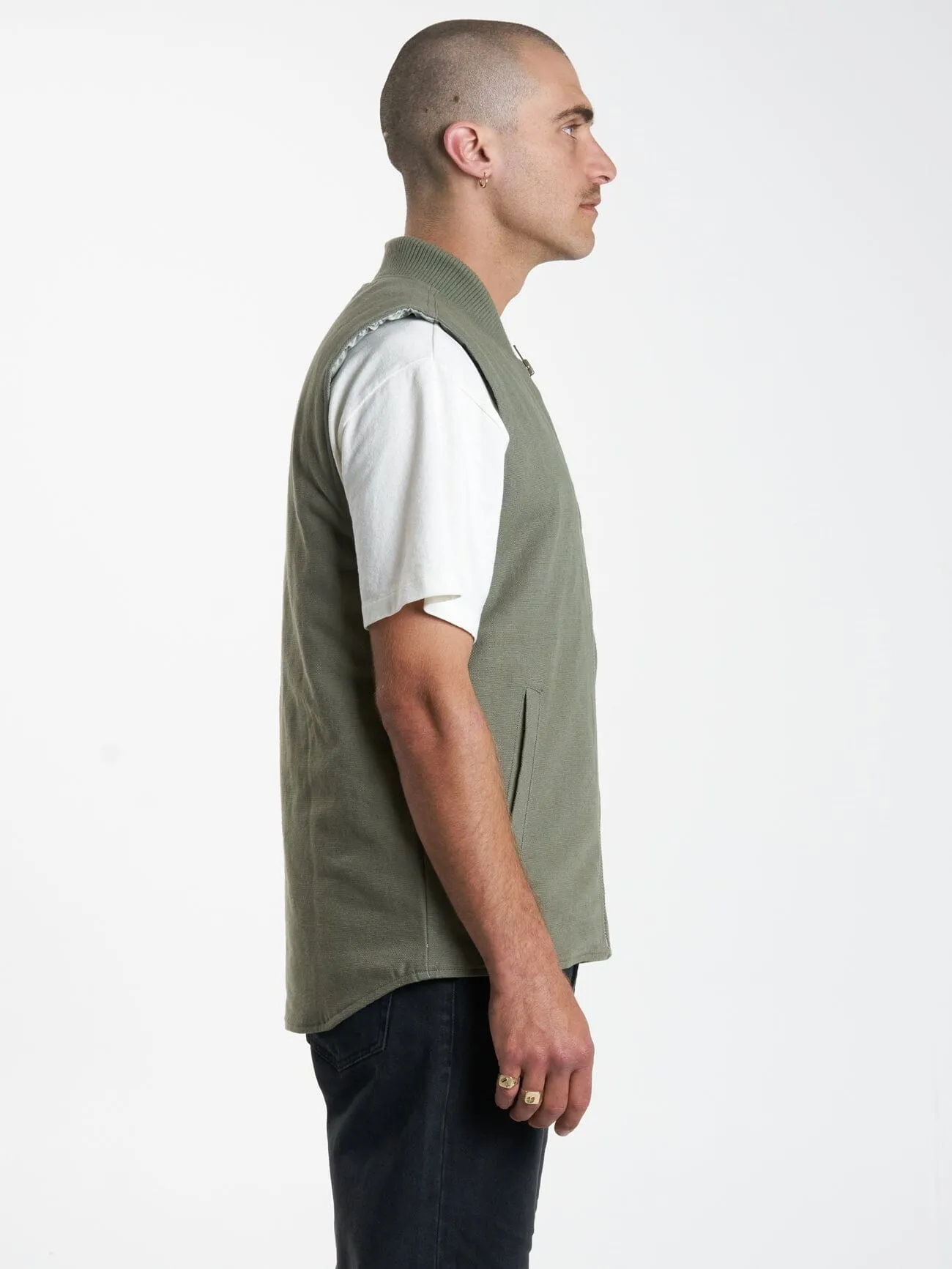 Thrills Union Vest - Mild Army