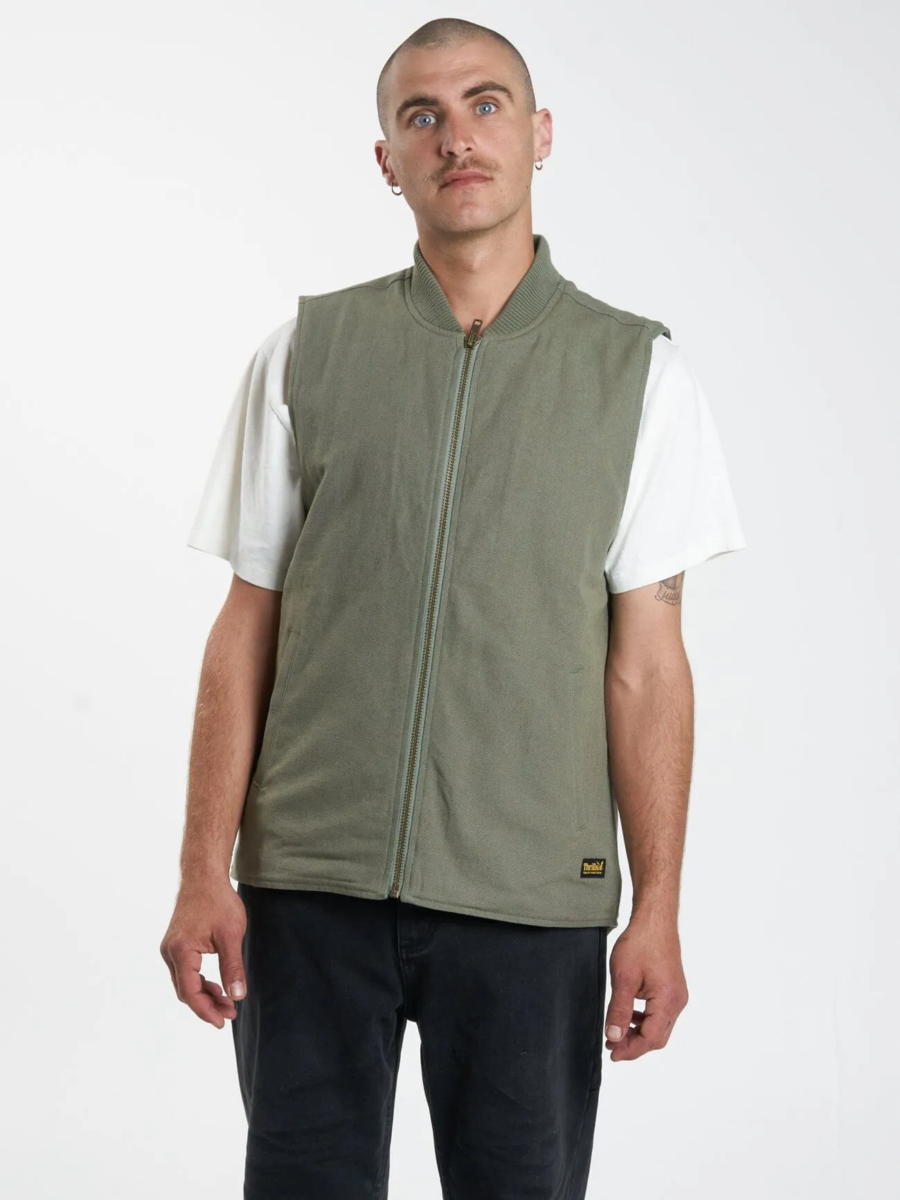 Thrills Union Vest - Mild Army