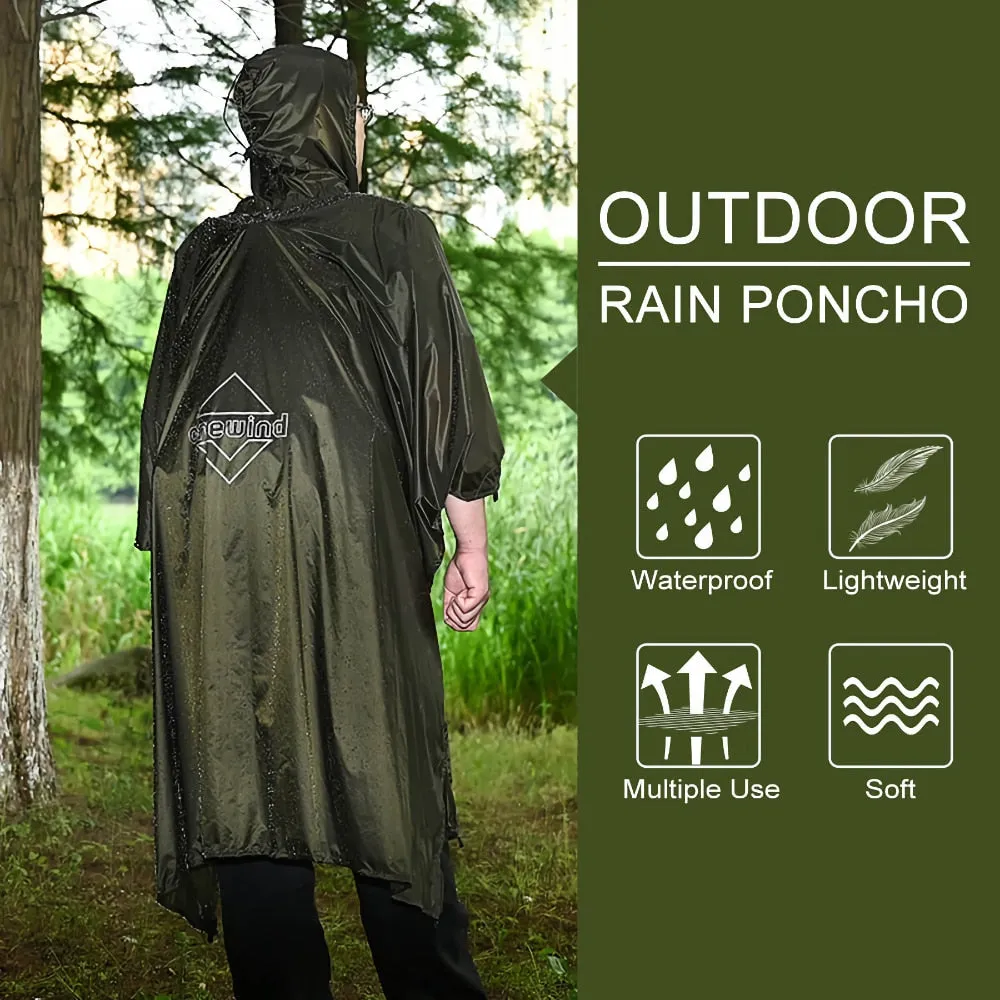 Ultralight Rain Poncho for Hiking and Camping