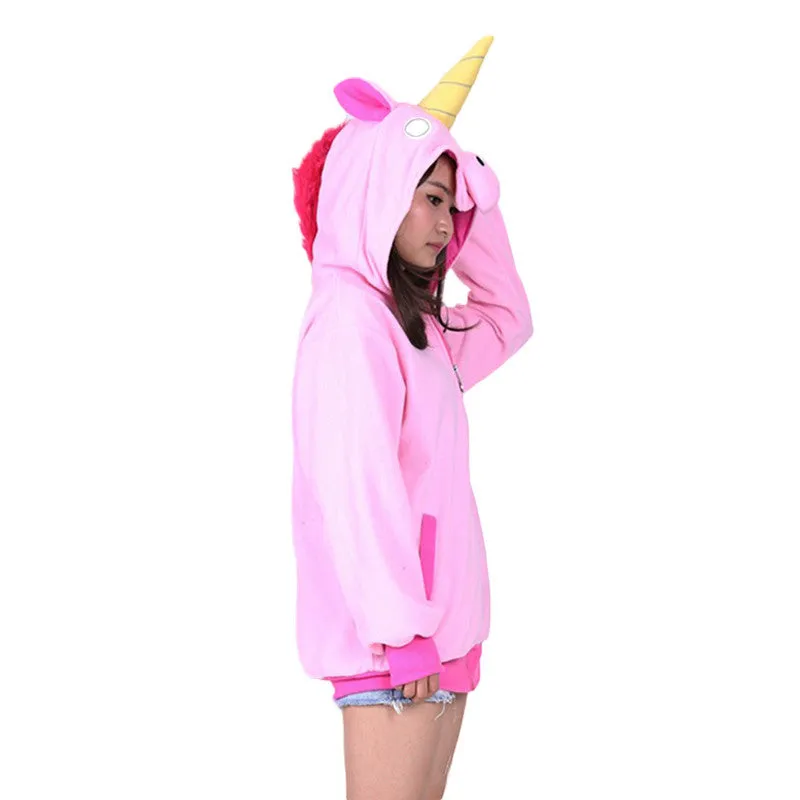 Unicorn Hoodie for Women or Girls (Available in Pink or Blue)