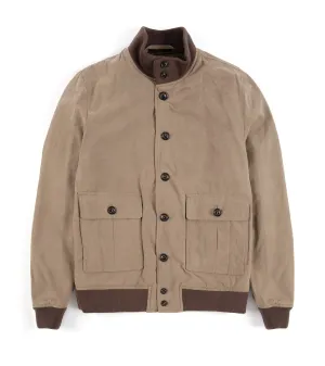 Valstar Valstarino Waxed Cotton Padded Zip Jacket: Dark Beige