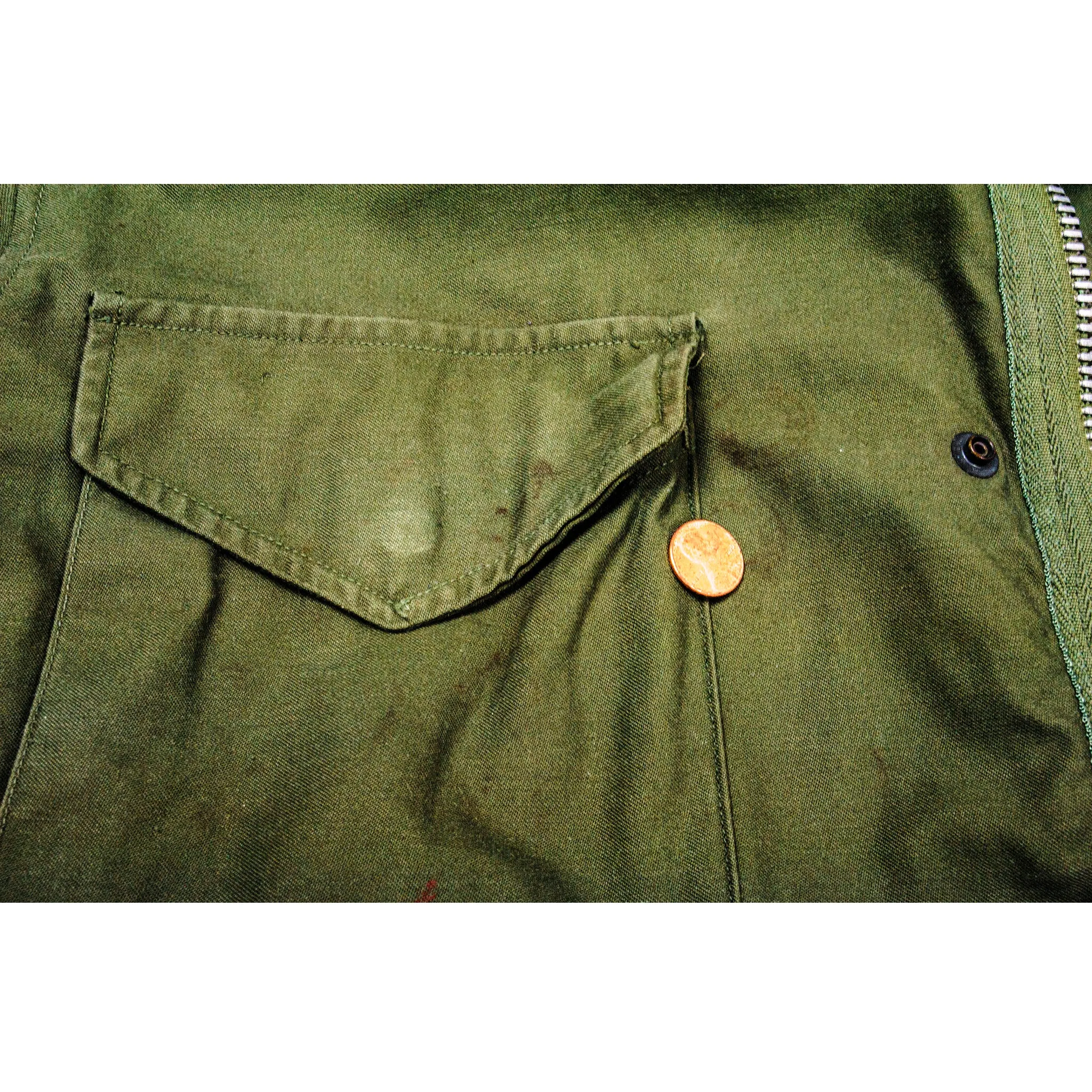 VINTAGE US ARMY M-1965 M65 FIELD JACKET 1966 VIETNAM WAR SIZE MEDIUM REGULAR