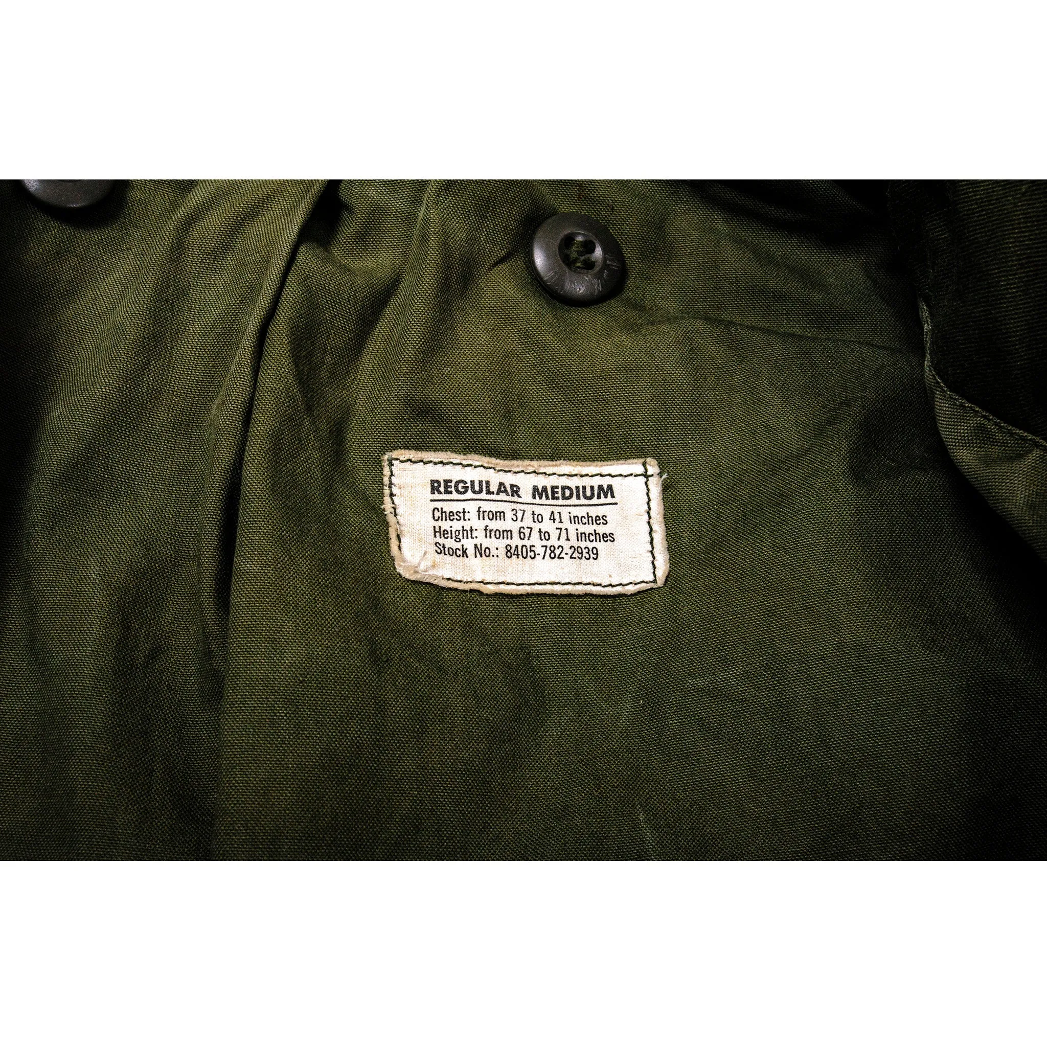 VINTAGE US ARMY M-1965 M65 FIELD JACKET 1966 VIETNAM WAR SIZE MEDIUM REGULAR