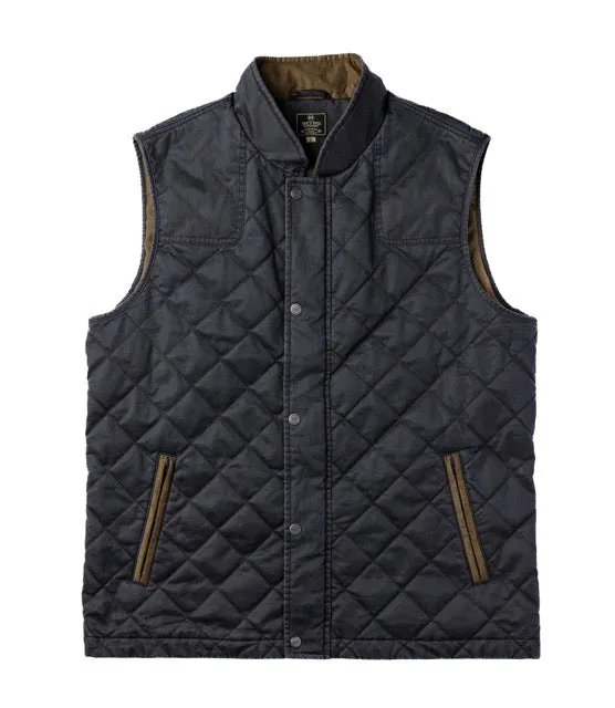 Warner Quilted Vest: Black