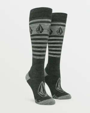 Womens Striker Wool Blend Otc Sock - Black