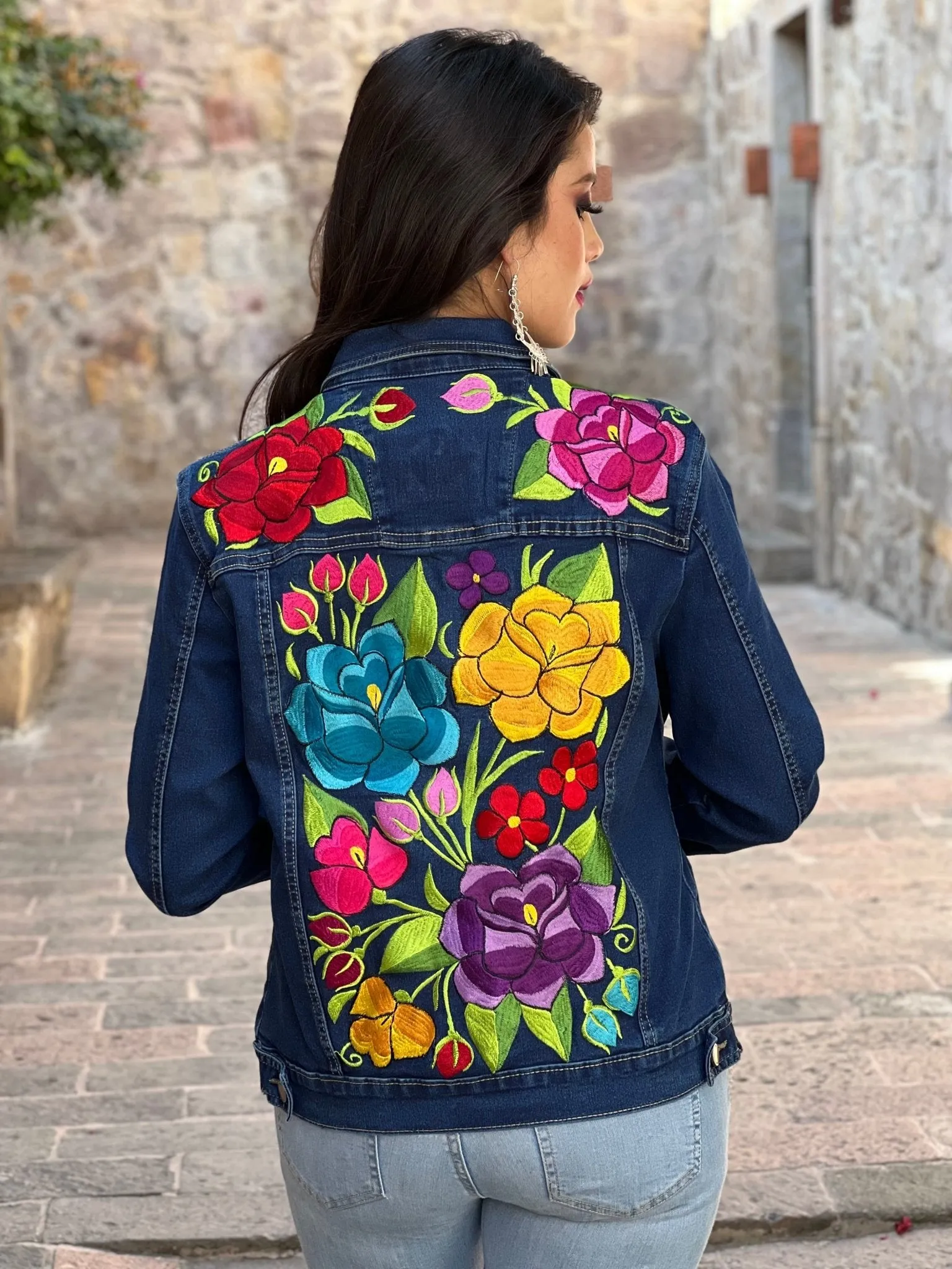 Zinacatan Floral Denim Jacket